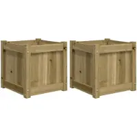 vidaXL Plantenbakken 2 st cm geïmpregneerd hout