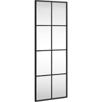 vidaXL Wandspiegel rechthoekig 30x80 cm ijzer zwart