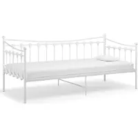 vidaXL Slaapbank metaal wit 90x200 cm