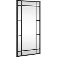 Super Merchant Wandspiegel rechthoekig 30x60 cm ijzer zwart