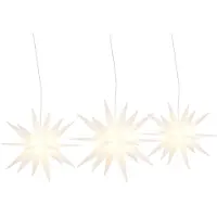 vidaXL LED-kerststerren, 3 stuks, inklapbaar, wit