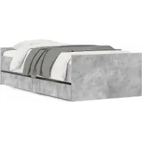 vidaXL Bedframe met lades betongrijs 90x190 cm