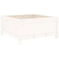 vidaXL Plantenbak 82,5x82,5x39 cm massief grenenhout wit