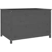 vidaXL Verhoogde plantenbak, grijs, 119,5 x 82,5 x 78 cm, massief hout, grenen