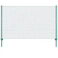 vidaXL Gaashek met palen, staal, 25 x 2 meter, groen