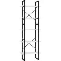 vidaXL Boekenkast met 5 schappen 60x30x175 cm bewerkt hout wit