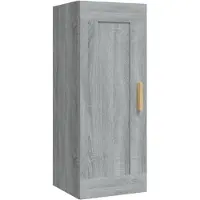 vidaXL Wandkast 35x34x90 cm bewerkt hout grijs sonoma eikenkleurig