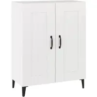 vidaXL Dressoir 69,5x34x90 cm bewerkt hout wit