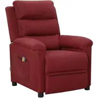 vidaXL Massagestoel stof wijnrood