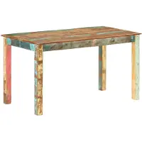 vidaXL Eettafel 140x70x76 cm massief gerecycled hout