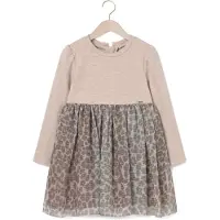 Mayoral Baby Jurken Knit Tulle Dress - Beige - Maat 92
