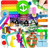 Zolta Adventskalender set, squishy speeltjes, pop-it cadeau, kerst, grote set
