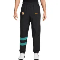 Nike FC Barcelona Repel Woven Trainingsbroek 1996 Zwart Lichtgroen Goudgeel