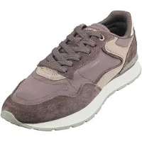 HOFF Heren City Leren Sneakers bruin (42), Plat, Veters, Casual 22602432