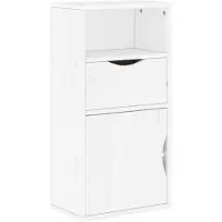 vidaXL Bijzetkast met lade ODDA 40x24x79 cm massief grenenhout wit