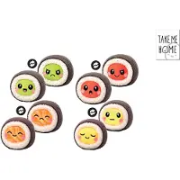 Van Manen Veenendaal "Take Me Home" Knuffel in de vorm van sushi, 25 x 25 x 15 cm, verkrijgbaar in 4 verschillende modellen
