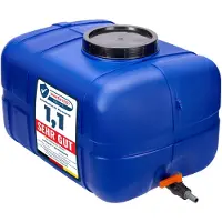 Garronda 150L Regenwatertank - Kunststof Trommel Met Deksel - Vat - HDPE - Voedselvat - Tuin Hobbock – Blauw – GD-STE-Tank
