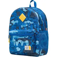 LEGO Herschel Heritage kinderrugzak - abstracte stenen - blauw