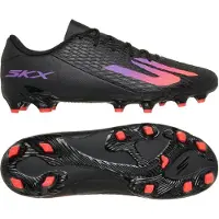 SKECHERS SKX_2 Low Club Gras / Kunstgras Voetbalschoenen (MG) Zwart Paars Neon