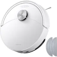 Roborock Q10 S5 robotstofzuiger met dweilfunctie, 10.000 Pa HyperForce-zuigkracht, dubbel anti-klitsysteem, automatische dweilheffing, ideaal voor huisdierharen, tapijten en harde vloeren (Wit)