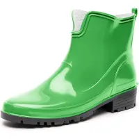 Ladeheid LA-LMG-930-Elke Dames Regenlaarzen - Rubber - Enkelhoogte - PVC - Waterdicht – Groen – 36