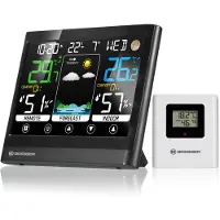 Bresser Weerstation - MeteoTemp BF - Touch Screen - Zwart - Thermo/Hygro meter - Binnen en Buiten