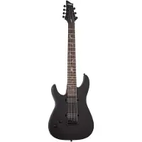 Schecter Damien 7 Satin Black LH linkshandige elektrische gitaar