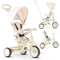 Deryan Adventurer Driewieler - 5-in-1 Kinder Driewieler - Beige