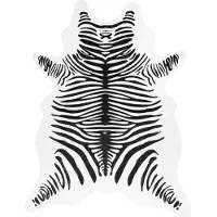 vidaXL Vloerkleed zebrapatroon wasbaar 120x170 cm zwart wit
