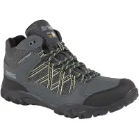 Regatta RMF622 EDGEPOINT MID WP Heren wandelschoenen, grijs/fluoroos groen, maat 46