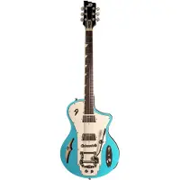 Duesenberg Julia Tremolo Narvik Blue semi-akoestische gitaar met koffer