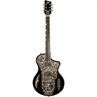 Duesenberg Julia Tremolo Black semi-akoestische gitaar met koffer