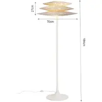 Kare Vloerlamp Facile, wit / opaal, Woon-/ Eetkamer, Textiel / Stof / Zijde, Modern, vloerlamp