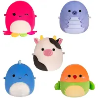 Squishmallows MICROMALLOWS - 5 Pack Plush Squishmallows (Tew, Connor, Plath, Brody, Lasla) 6cm