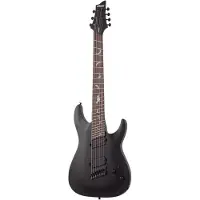 Schecter Damien 7 MultiScale Satin Black elektrische gitaar