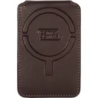 Camel active Leren kaarthoes Hill Magnetic Flip Wallet Dark Brown donkerbruin