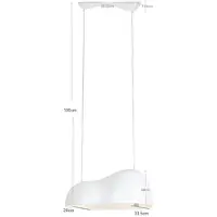 Kare Glazen hanglamp Cloud, dimbaar, alu / grijs / zink, Woon-/ Eetkamer, Kunststof, Modern, hanglamp