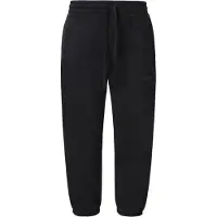 Blank Essentials Joggingbroek voor heren met gebogen logo (Zwart)