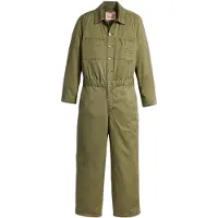 Levi's Dames Iconische Denim Kraag Wijde Pijpen Lange Mouwen Jumpsuit (Olijf Nacht)