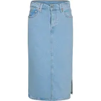 Levi's Midi-rok met zijsplit voor dames (Licht steenblauw)