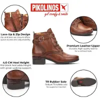 Pikolinos bruine leren veterschoenen voor vrouwen - Malaga