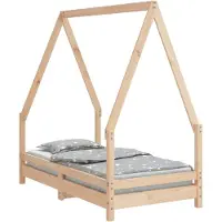 vidaXL Kinderbedframe 70x140 cm massief grenenhout