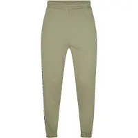 Lacoste Slanke joggingbroek voor heren met streep aan de zijkant (Kaki Groen)