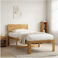 vidaXL Eenpersoonsbed met hoofdbord ROSTOCK Wit 75 x 190 cm