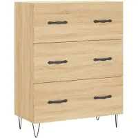 vidaXL Dressoir 69,5x34x90 cm bewerkt hout sonoma eikenkleurig