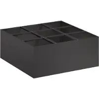 vidaXL Plantenbak Zwart 100 x 100 x 50 cm Koudgewalst staal