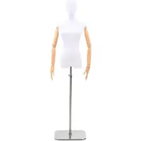 vidaXL Verstelbare mannequin van 165-213 cm met voet Vrouw PP Wit