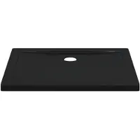 vidaXL Douche Basis Tray met Stippen 90 x 70 x 4 cm ABS Zwart