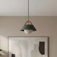 Luminex Hanglamp Funda , dimbaar, zwart, Woon-/ Eetkamer, metaal, Scandinavisch, hanglamp