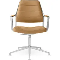 Vipp Bureaustoel Vipp455+ Swivel Chair Camel Leather Glijdoppen